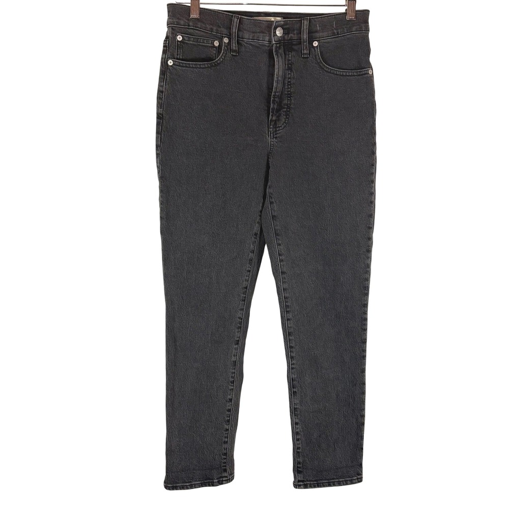 Madewell The Perfect Vintage Jean Lunar Black High Rise Tapered Denim 27